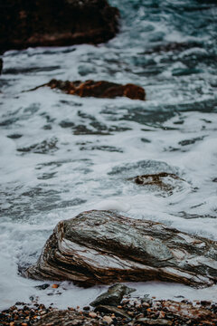 water flowing in the water