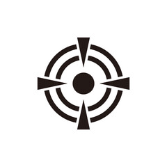 flat target icon illustration design, target symbol template vector