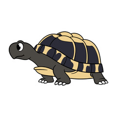 Isolated Cartoon Tortoise Vector Illustration