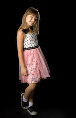 Naklejka premium Full length portrait of happy girl