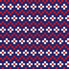Christmas Fair Isle Seamless Pattern Background