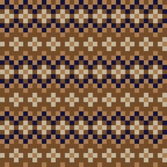 Brown Christmas Fair Isle Seamless Pattern Background