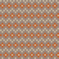 Brown Christmas Fair Isle Seamless Pattern Background