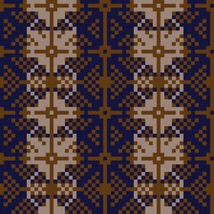 Brown Christmas Fair Isle Seamless Pattern Background