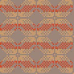 Brown Christmas Fair Isle Seamless Pattern Background