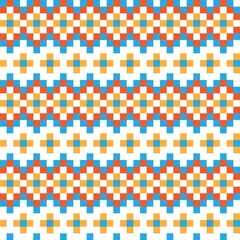Orange Christmas Fair Isle Seamless Pattern Background
