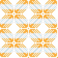 Orange Christmas Fair Isle Seamless Pattern Background