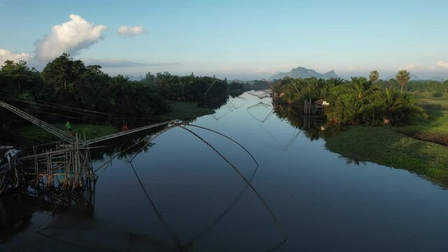 square dip net in pakpra canal