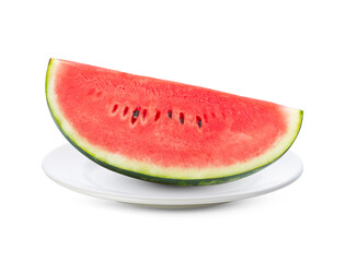 watermelon fruit on a white plate