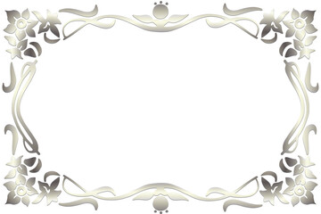 ゴールドメタリックのフラワーフレーム