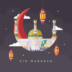Eid Mubarak Greeting Card