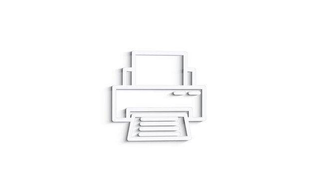 Office icon. Web 3D shadow icon set. Office, great design for any purposes. Motion graphics.