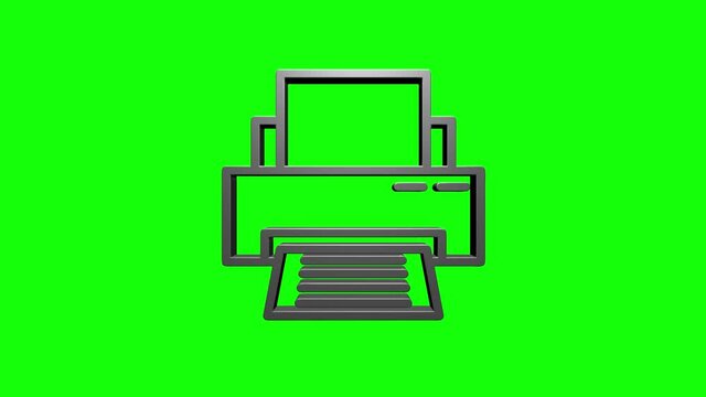 Office icon. Web 3D silver icon set. Office, great design for any purposes. Motion graphics.
