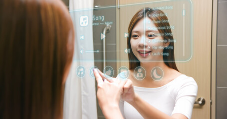 smart screen at bathroom