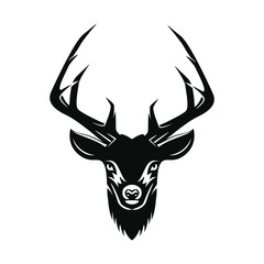 deer head logo, icon and vector