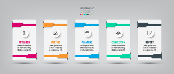 Business concept infographic template with option.