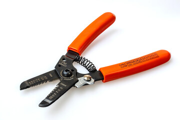 Wire stripping pliers  isolated on white background with clipping path.