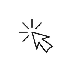 Cursor line icon flat vector