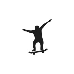 Skateboard icon flat vector illustration