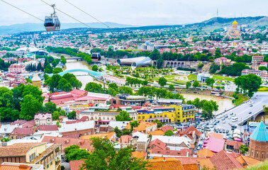 The red roofs of Tbilisi, Georgia