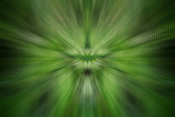 white line and wave on motion blur green leaves background, technology, template, banner, object, copy space