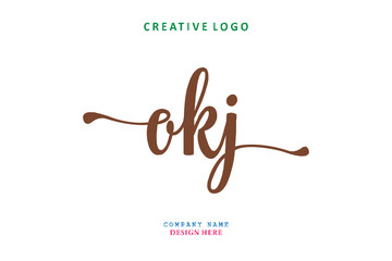 OKJ lettering logo is simple, easy to understand and authoritative