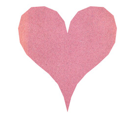 Heart with pink paper texture
