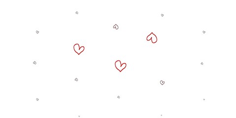 Light Multicolor vector texture with lovely hearts.