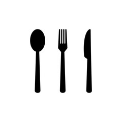 spoon, fork and knife icon vector sign symbol