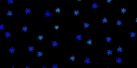 Fototapeta na wymiar Dark blue vector texture with disease symbols.