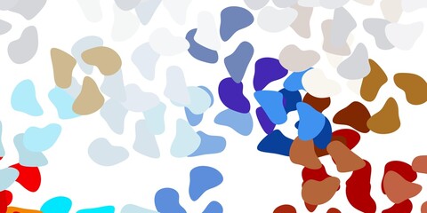 Light blue, yellow vector texture with memphis shapes.