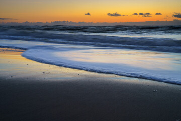 Beautiful beach and sunset background