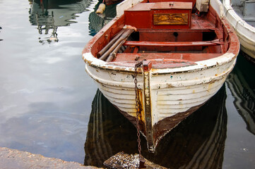 Fish boat in port.