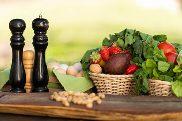 vegetables on the table