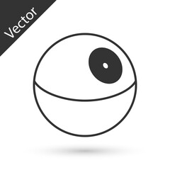 Grey Planet icon isolated on white background. Vector