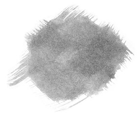 black and white watercolor stain banner element on white background