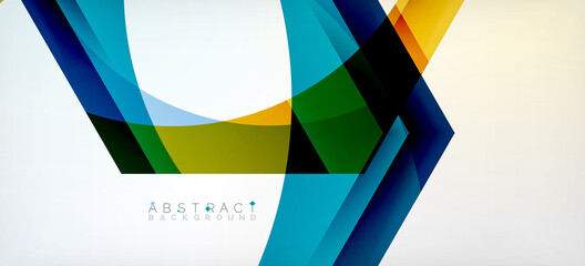 Vector color hexagons geometric abstract background