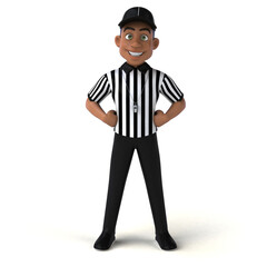 Fun 3D Illustration of an american Referee