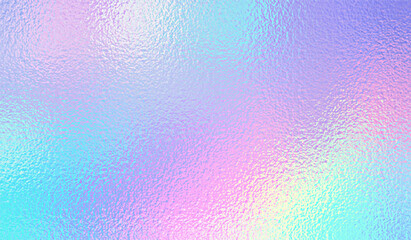 Hologram background. Iridescent foil effect texture. Holography pattern. Pearlescent gradient. Rainbow surface for design prints. Pastel color. Holographic metal patern. Delicate background. Vector - obrazy, fototapety, plakaty