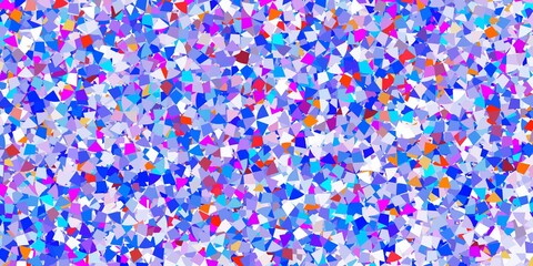 Light blue vector template with crystals, triangles.