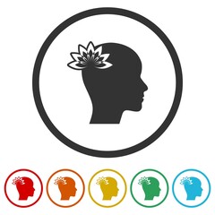 Relax ring icon isolated on white background color set