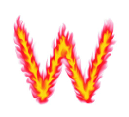 Alphabet W flame design