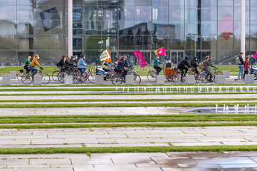 Fridays For Future Bicycle Demonstration, Berlin Germany