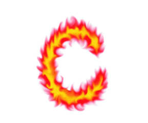 Alphabet C flame design
