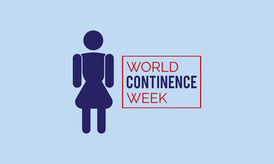 World Continence Week Awareness Concept Observed on June Every Year. Template for background, Banner, Poster, Card Awareness Campaign.