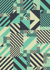 Abstract Geometric Pattern generative computational art illustration