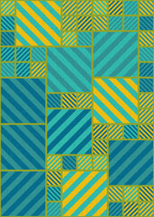 Abstract Geometric Pattern generative computational art illustration
