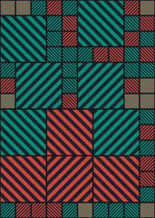 Abstract Geometric Pattern generative computational art illustration
