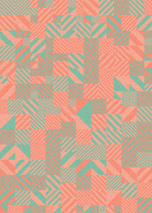 Abstract Geometric Pattern generative computational art illustration