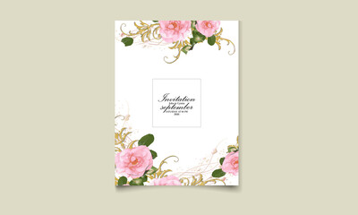 Watercolor Floral Wedding Card Set